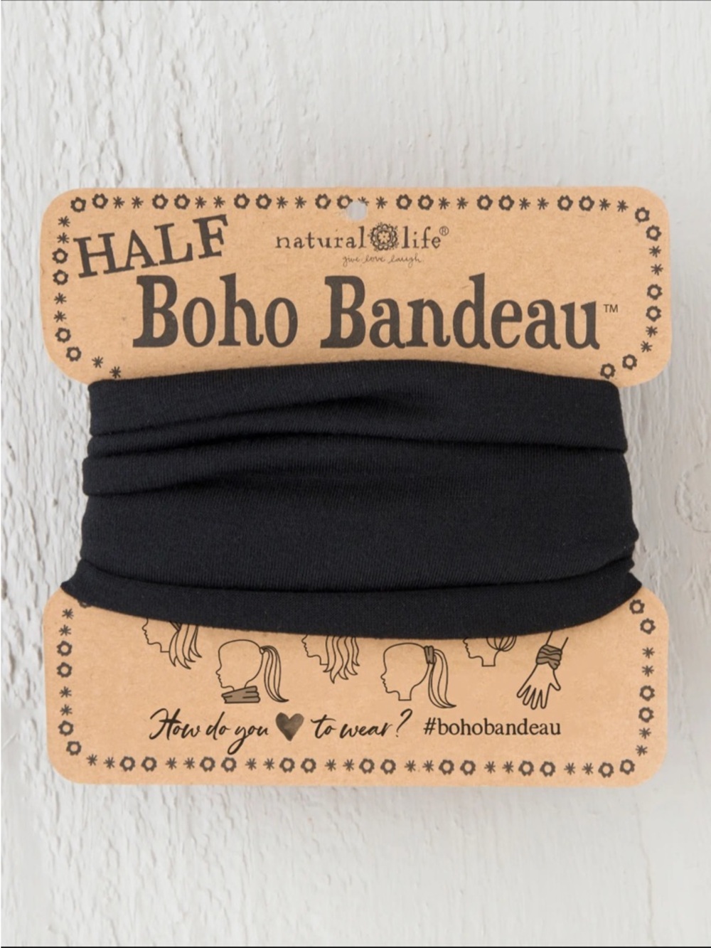 🥚NEW LISTING🥚 Half Boho Bandeau Headband- Solid Black ❣️PRICE IS FIRM❣️